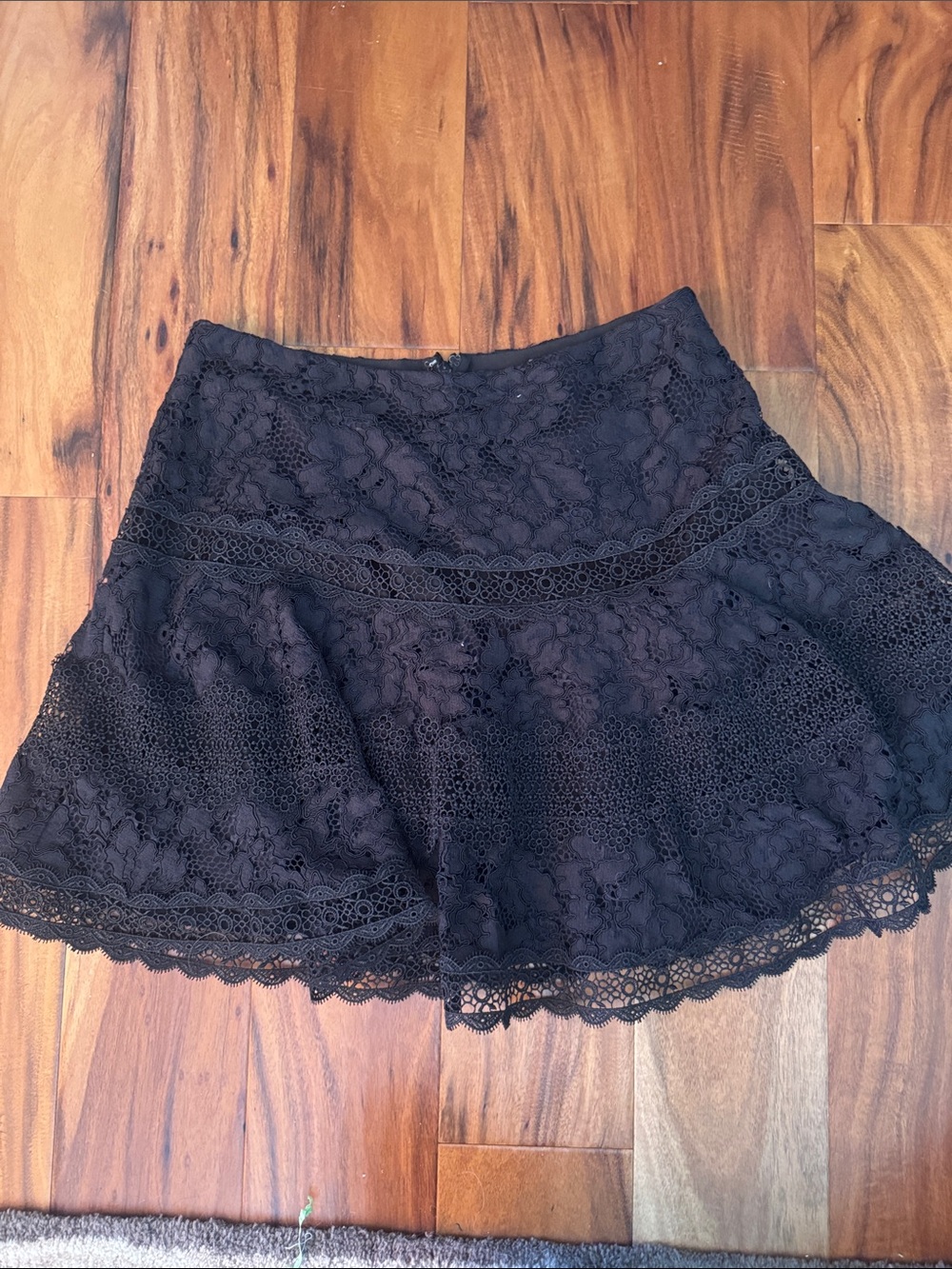 Alexis Black Lace Skater Skirt